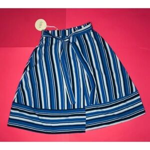 New Faux Wrap Striped Skirt Size Small Tie Waist A-Line Retro Fairy Core Geek